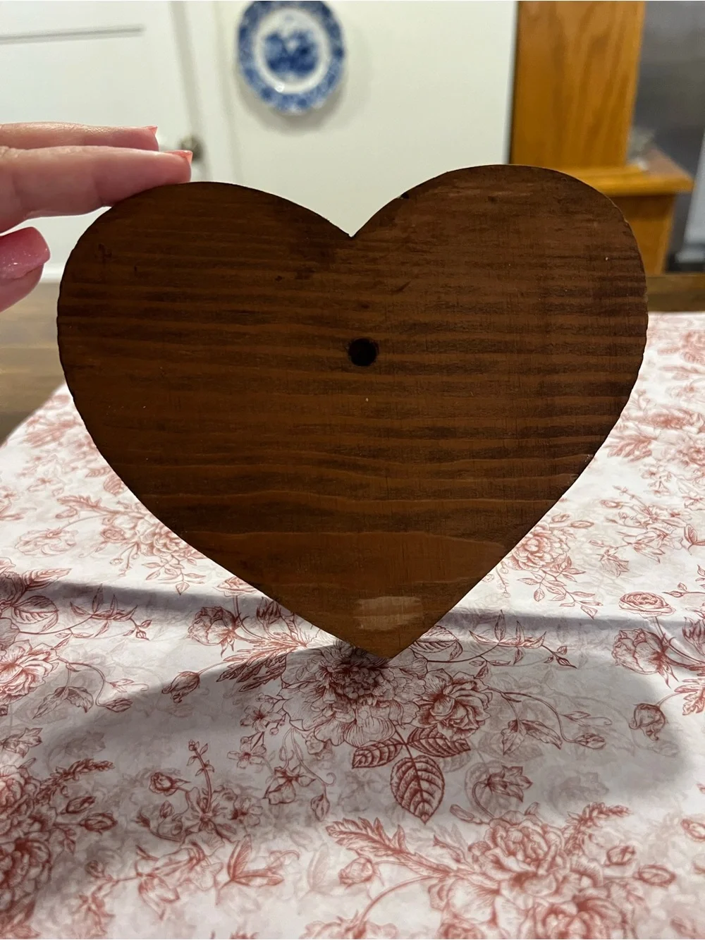 Vintage Wooden Heart Wall Hook